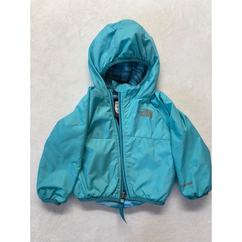 THE NORTH FACE Windwall Blue Reversible‎ Hooded Jacket 6-12 Months Kids Toddler